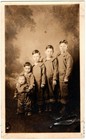 Decatur, IL Illinois 1920s RPPC Postcard, 5 Stairstep Boys — photo 1