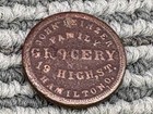 c1860 CIVIL WAR ERA HISROTICAL TRADE TOKEN JOHN DEINZER GROCERY HAMILTON OH — photo 1