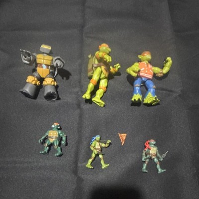 Teenage Mutant Ninja Turtles Leonardo Raphael Michelangelo Figures Lot, 6 Pack