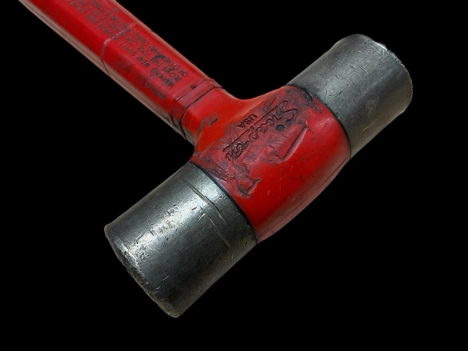 Herramientas a presión BE224 24 oz. Mazo martillo latón vintage Foto 3 de 4