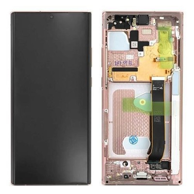 Original Samsung Galaxy Note 20 Ultra N986 Display Touchscreen Rahmen Bronze