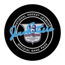 Jean Ratelle Autographed Jersey Retirement Night Official Game Puck
