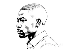 Minimalist Portraits Contemplative Executive Canvas Wall Art Picture