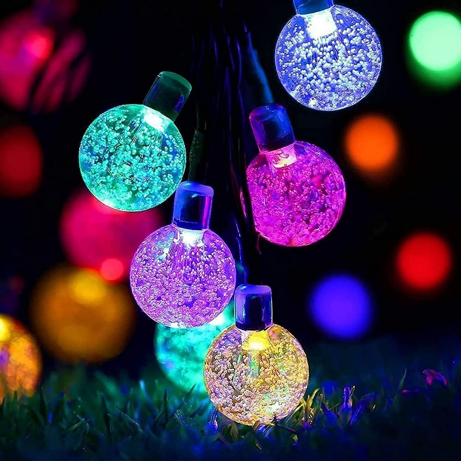 Lezonic Solar Fairy Lights Outdoor Waterproof 50LED Solar Garden Lights 8 Mode