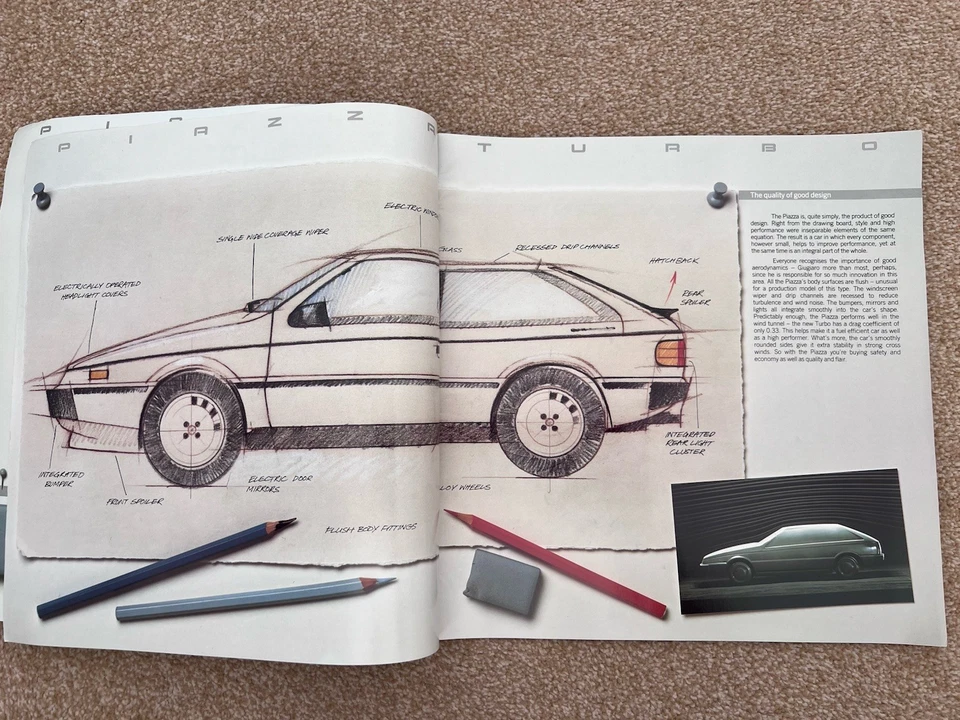Original Isuzu Piazza Turbo Brochure – Giugiaro Design, 1980s UK Issue - Image 3 of 4