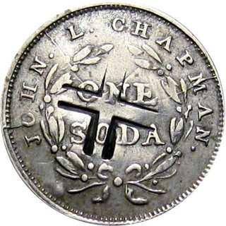 1840 Baltimore Maryland Hard Times Token Chapman Soda Water R7 HT 133 Low 379