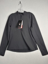 Spyder Active Pullover Womens Large Black Quarter Zip Running Top NWT Athletic