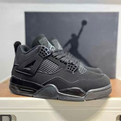 Jordan 4 ''Black Cat'' Men's Basketball Shoes - Black Mid Top Retro