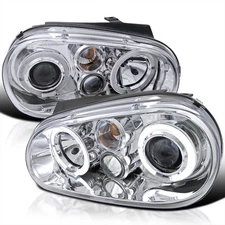 Fits 1999-2006 Vw Golf Gti Mk4 1999-2002 Cabrio Halo Projector Headlights Pair