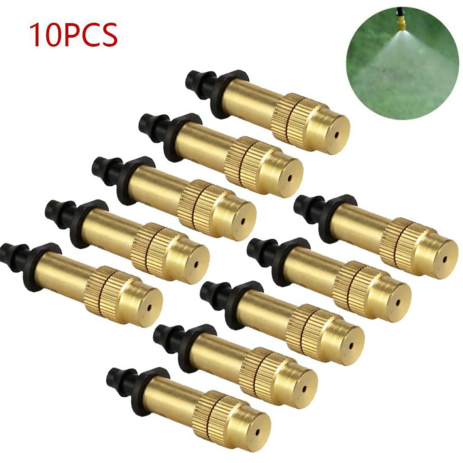 10PCS Adjustable Misting Nozzles Garden Patio Water Mister Air Accessories