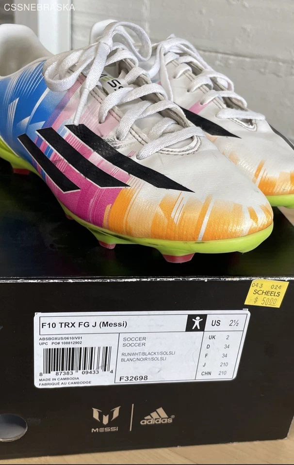 Adidas Multicolor F50 Adizero Messi Arco Iris FG Copa del Mundo - Talla 2.5 (Niños) Foto 2 de 4