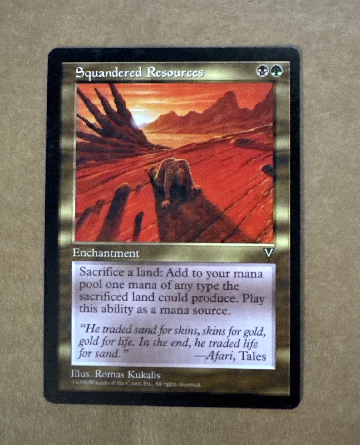 MTG Visions Squandered Resources Unplayed NM NM+ Magic The Gathering