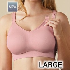     NEW Nursing Breastfeeding Maternity Bra Seamless Ultra Comfort Bra LARGE
