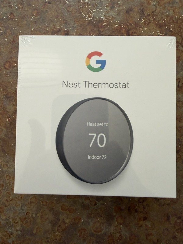 Google Nest Thermostat Programmable Smart Wi-Fi App Control Charcoal Google Home