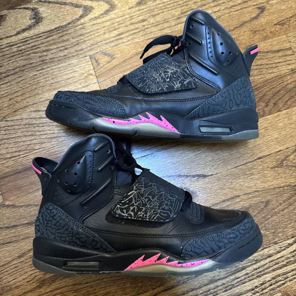 Jordan Son of Mars Zapatos Yourh Talla 7Y Negro Rosa 512242-009 Tenis de Baloncesto Foto 2 de 4