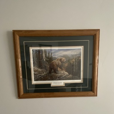 Terry Doughty Grizzly's Domain Bear Art Print Matted & Framed Landscape
