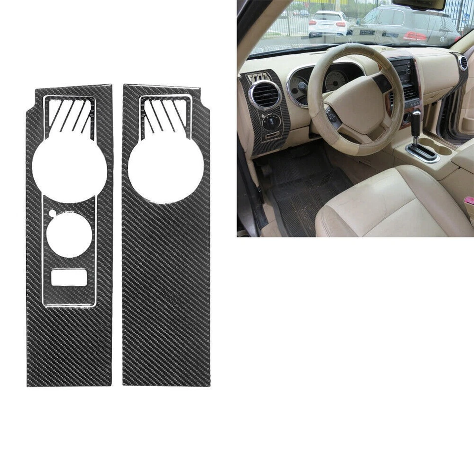 Juego completo de molduras de cubierta interior de fibra de carbono 57 piezas para Ford Explorer 2008-2010 Foto 2 de 4