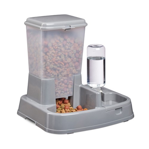 Wasser- und futterspender rutschfest 500 ml Futterautomat für Katzen und Hunde