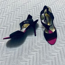 Sam Edelman black and pink Miriam heeled sandals