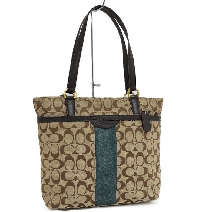 Coach Signature Canvas Tote Bag in Beige - Style 28504
