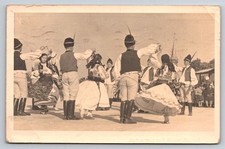 Romania RPPC Transylvania National Folk Dance Costumes Bucharest c1930s