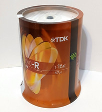 TDK DVD-R Recordable 1-16x 4.7GB 100 Pack NEW Factory Sealed