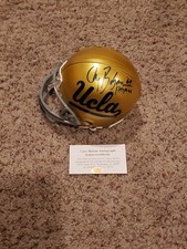 Gary Beban Signed UCLA Bruins Riddell Mini Helmet Hiesman Winner 1967 COA 
