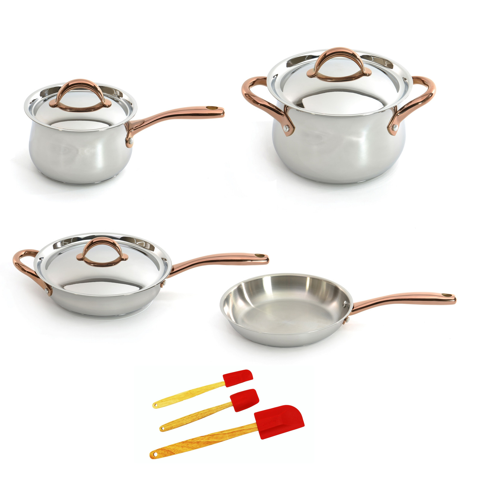 BergHOFF Ouro Gold 10Pc 18/10 Stainless Steel Cookware Set,