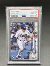 2020 Topps GAVIN LUX Rookie Card RC #292 PSA 10 GEM MINT Los Angeles Dodgers. rookie card picture