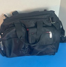 Fisher-Price black and red diaper bag