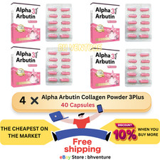 4 X Alpha Arbutin Collagen Powder 3Plus Mix With Body Lotion Whitening Skin