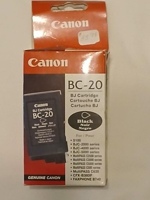 Canon BC-20 Black Ink Cartridge for  BJC-2000SP  BJC-4000 series  BJC-5500