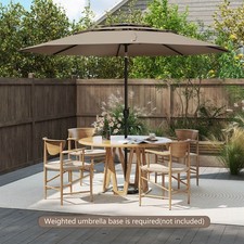 10' 3-tier Vented Patio Umbrella Large Market Table Umbrella Outdoor Sun Shade