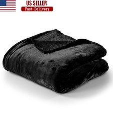 Super Soft Plush Blanket Cozy Warm Polyester Ideal Camping Couch Napping New