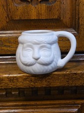 Holiday Time Santa Claus Earthenware Off White Coffee Mug 
