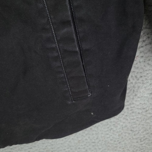 Craftsman Jacket Mens Medium Canvas Hooded Quilted Lined Winter Heavy Duty Black - Picture 8 of 14