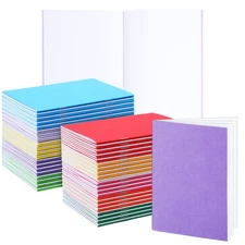 100 Pads Mini Notebooks Bulk Colorful Blank Notebooks for Kids to Write Stori...