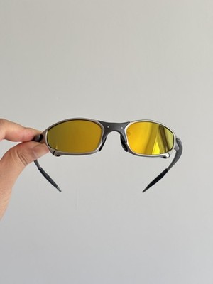 Oakley X-Metal Juliet 1.0 Sunglasses Silver Gray Frame/Gold Lenses