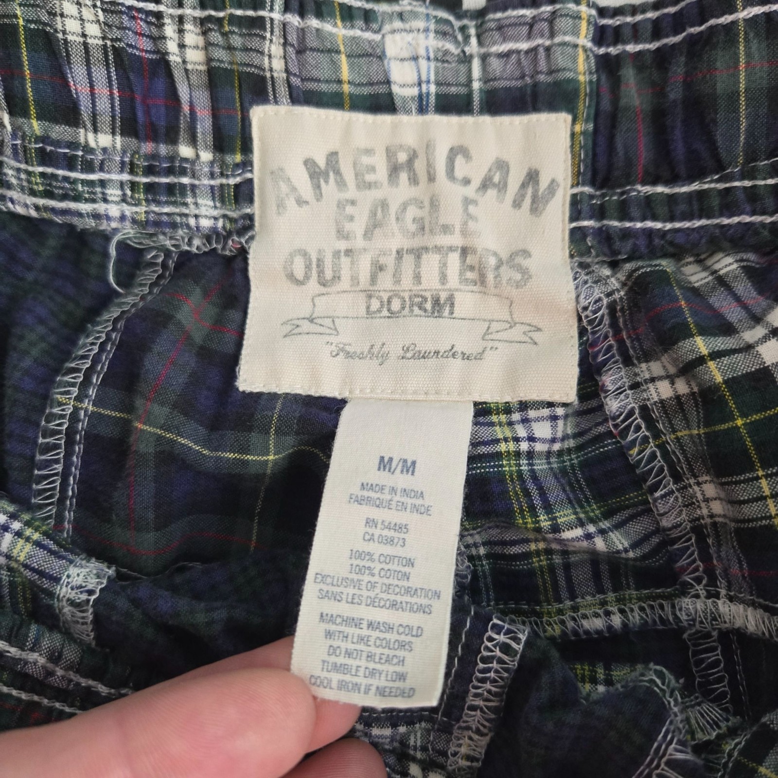 American eagle dorm blue patchwork draw string cu… - image 3