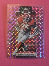 2023 Panini Mosaic Pink Camo Prizm #115 Christian Okoye - EX/NM Condition 