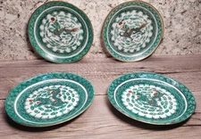 Chinese Export Green Dragon Famille Verte Porcelain 5" PCT Hand Painted HongKong