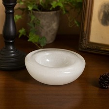 Vintage Murano Pulegoso Frosted Glass Bowl Mid Century White Italian Art Glass