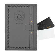 Celercrownv Aquarius Gifts for Women  Men, A5 Leather Journal