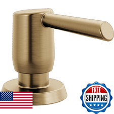 Delta Essa Gold Countertop Pump Soap Lotion Dispenser Top Fill Deck Mount