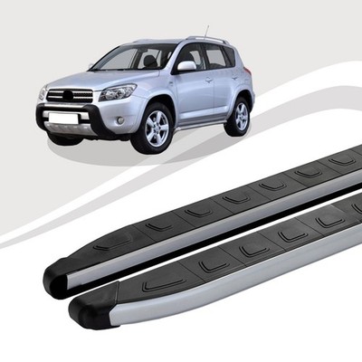 Trittbretter passend für Toyota Rav 4 ab Baujahr 06/2005-12/2013 DOLU Silber mIt