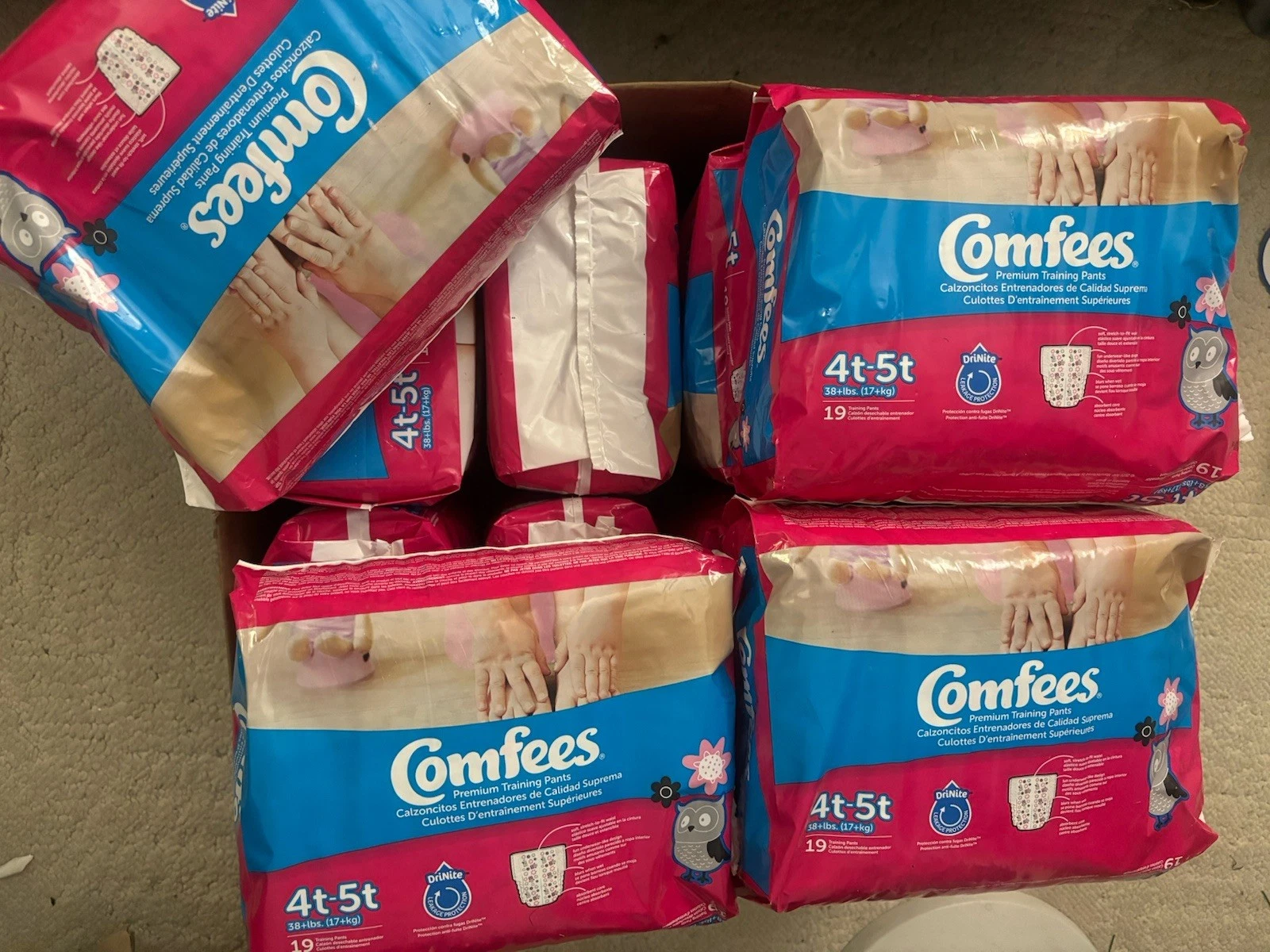 13 Unopened Packs Of Pull Ups For Child Size 4t/5t