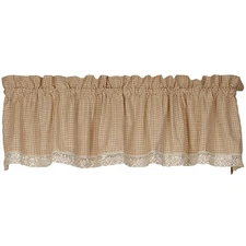 Country House Collection 98590 Tan Granny's Check Valance , 14-inch