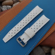 NOS 18mm Swiss Tropic Dive White Unused nos Vintage Diver Watch Band blem