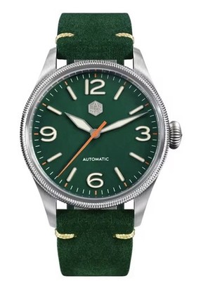 San Martin 38.5mm Automatic NH35 Sapphire Green Dial