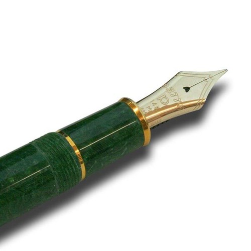 PLATINUM Fountain pen Size M " Emerald " PTB-35000S #45 14k Celluloid Green - Picture 3 of 10